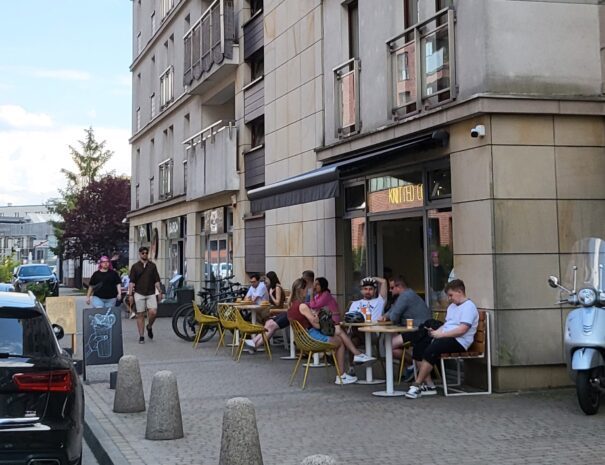 Café, calle Przemyslowa, Zablocie